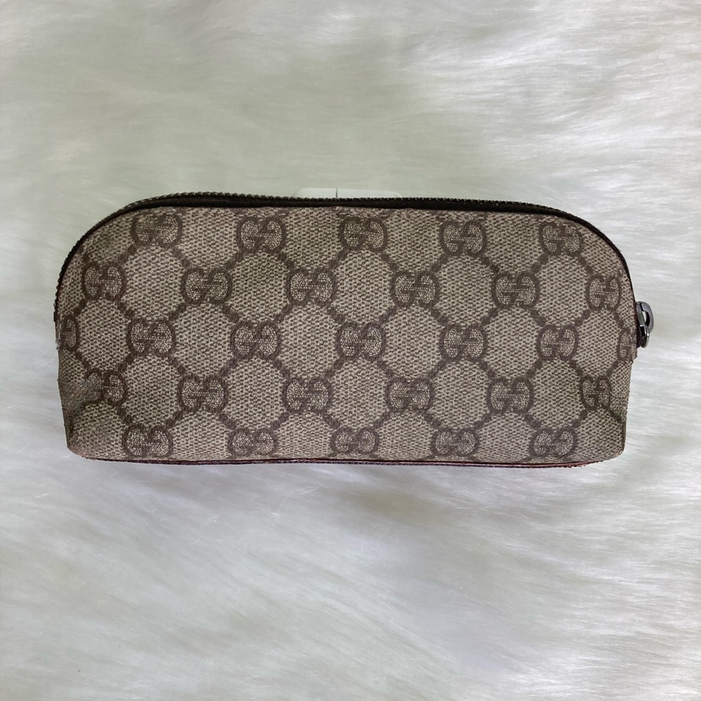 Gucci Beige/Brown Monogram Cosmetic Case